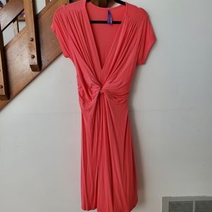 Seraphine size 10 maternity dress coral pink. Perfect for baby shower.
